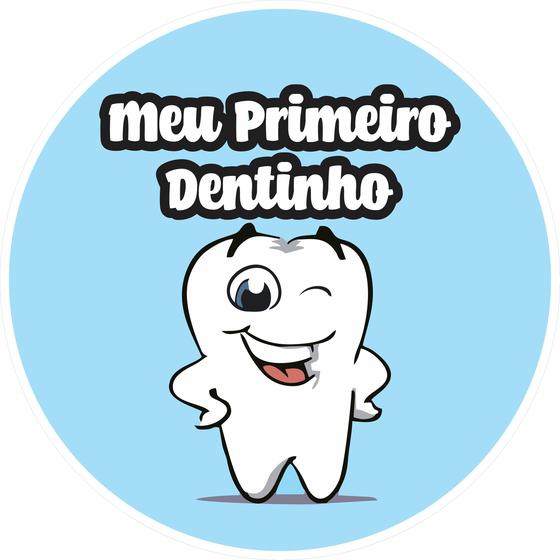 Imagem de Capa para Painel Redondo Dentinhos Tecido Sublimado Veste Fácil 1,50mx1,50m Festa Aniversário