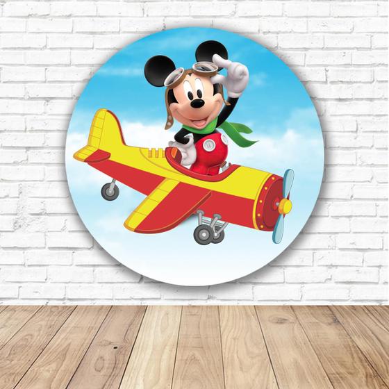 Imagem de Capa para Painel Redondo Mickey Mouse Tecido Sublimado 1,50m x 1,50m 