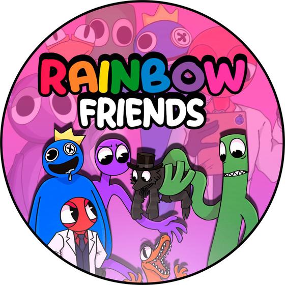 Imagem de Capa para Painel Redondo Rainbow Friends Tecido Sublimado 1,50m x 1,50m 