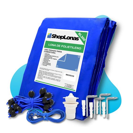 Imagem de Capa para Piscina 10 em 1 Proteção 9x6 Azul 300 Micras