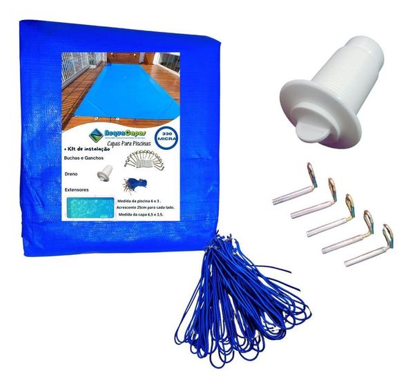 Imagem de Capa Para Piscina Leve Prática + Kit Instalação -11x5