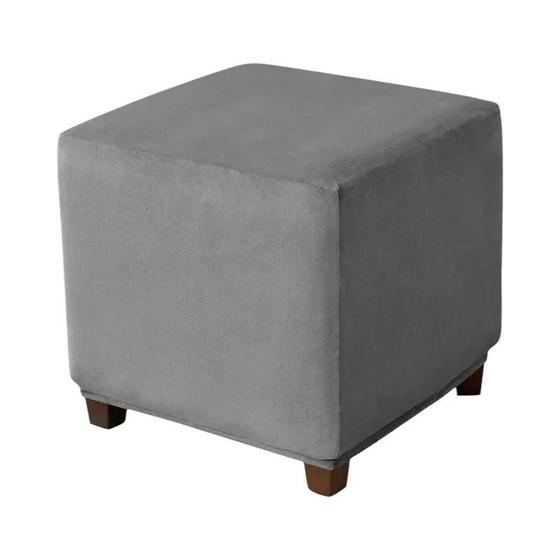 Imagem de Capa para Puff de Veludo Elástico - Encaixe Perfeito para Banquetas e Pés