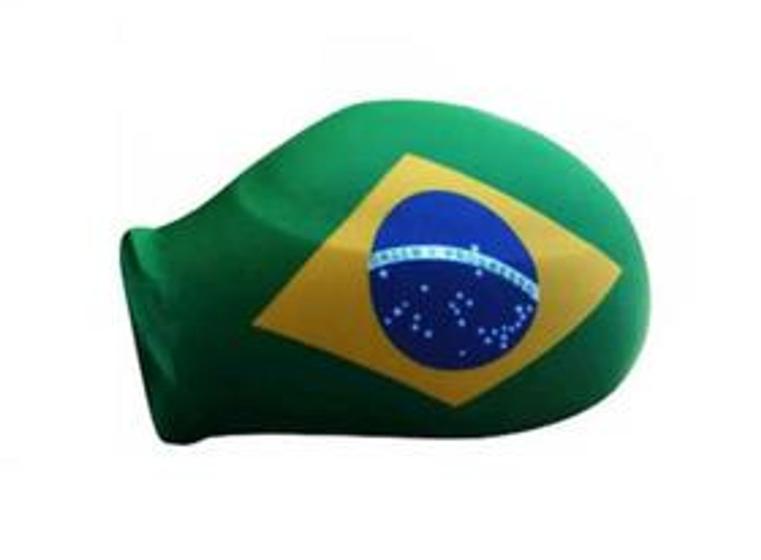 Imagem de Capa Para Retrovisor Lateral Carro Bandeira do Brasil Tecido Ajustável