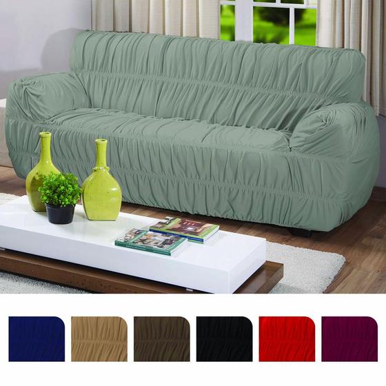 Capa Para Sofa 3 Lugares 21 Elásticos Varias Cores Arte & Cazza