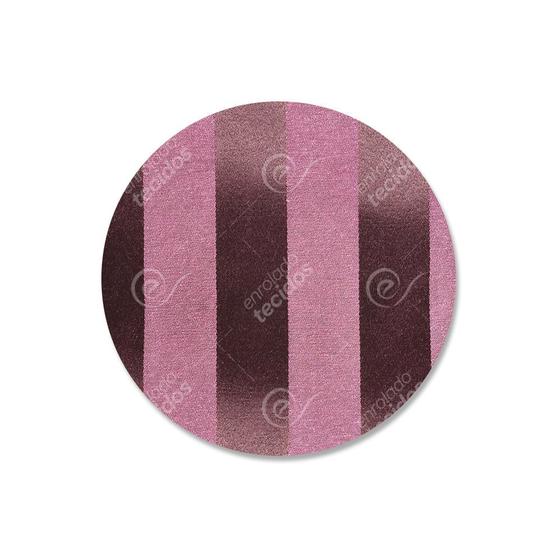 Imagem de Capa para Sousplat em Tecido Jacquard Rosa e Marrom Listrado Tradicional