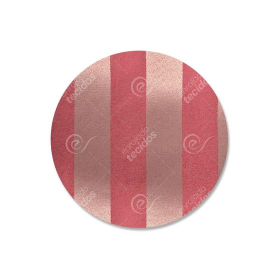 Imagem de Capa para Sousplat em Tecido Jacquard Vermelho com Dourado Listrado Tradicional