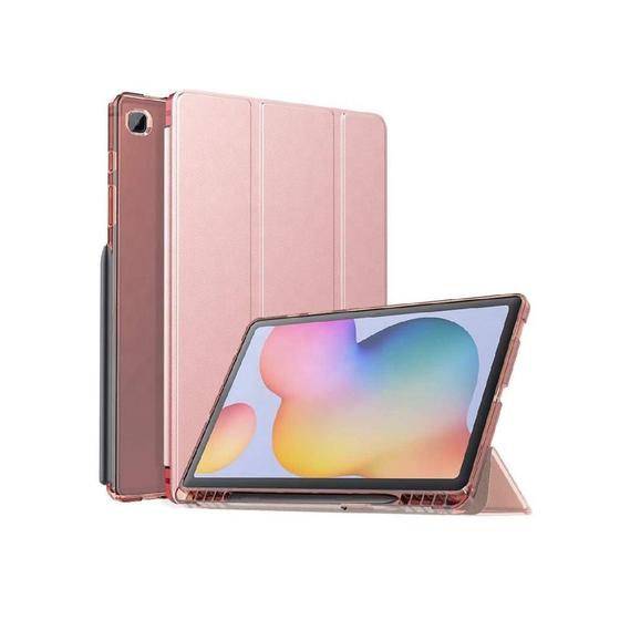 Imagem de Capa para tablet Samsung Galaxy Tab S6 Lite 10.4” 2020 WB - Auto hibernação silicone flexível suporte para leitura compartimento para S-Pen