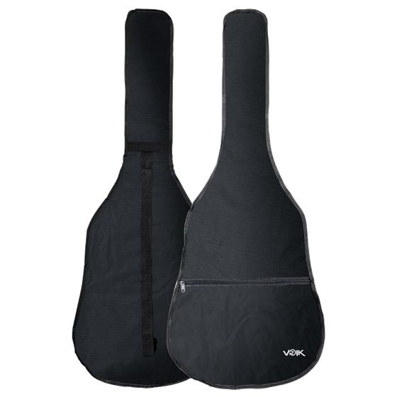 Imagem de Capa Para Violão Simples Voik CV-4101P Preta C/ Bolso e Alça