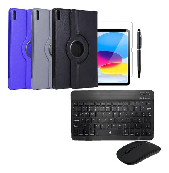 Imagem de Capa + Película+ Caneta+ Mouse Teclado Compatível Com  iPad 10ª Geração