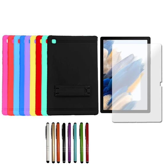 Capa + Película de Vidro + Caneta para Tablet Galaxy Tab A8 X200 X205 ...