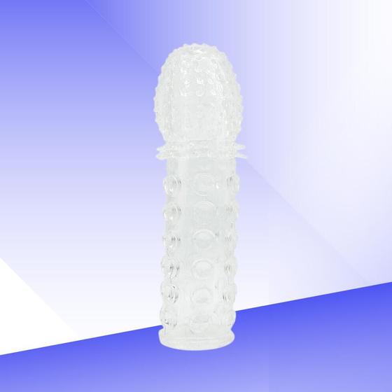 Imagem de Capa Peniana Texturizada Em Silicone Com Estimulador De Extensora  - Sexy Import   Sex Shop Produtos Adultos