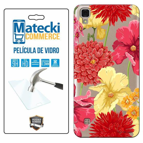 Imagem de Capa Personalizada Flores + Película de Vidro para LG X Style K200 - Matecki