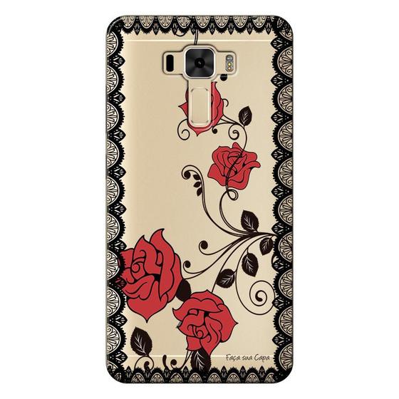 Imagem de Capa Personalizada para Asus Zenfone 3 Laser 5.5 ZC551 KL Renda com Rosas - TP291