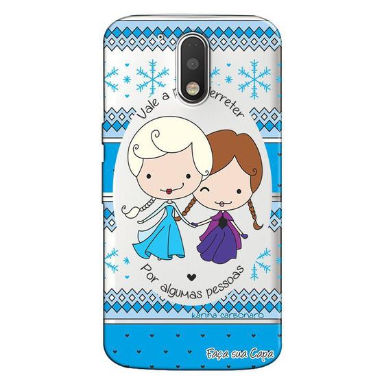 Imagem de Capa Personalizada para Motorola Moto G4 Play Princesa Elsa e Ana - TP125