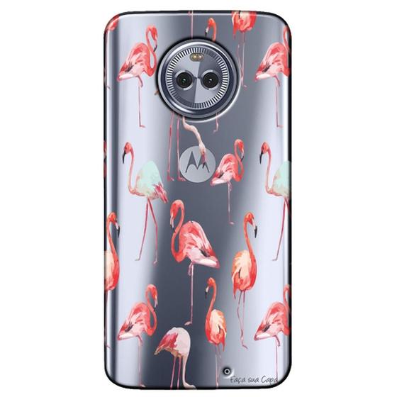 Imagem de Capa Personalizada para Motorola Moto G6 Plus - Flamingos - TP315