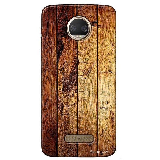 Imagem de Capa Personalizada para Motorola Moto Z2 Force Madeira - TX59