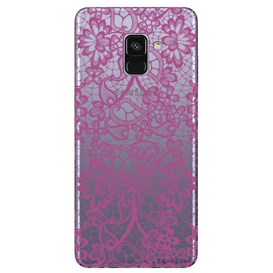 Imagem de Capa Personalizada para Samsung Galaxy A8 2018 Plus - Renda Roxa - TP281