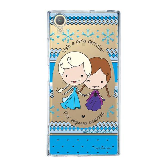 Imagem de Capa Personalizada Sony Xperia XA1 Plus G3426 Princesas Elsa e Anna - TP125
