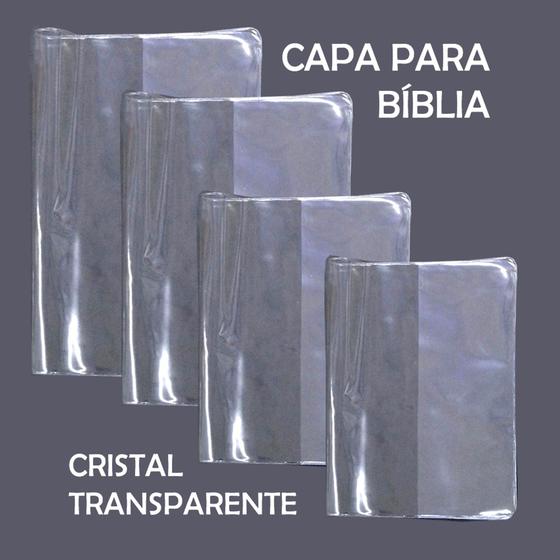 Capa Plastica Protetora para Bíblia e Livros Transparente - Cristal ...