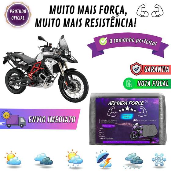 Imagem de Capa Pra Moto BMW F800gs Sem Forro 100% Impermeável Armada Force Protege Sol Chuva Poeira Sem Forro Proteção Anti-UV