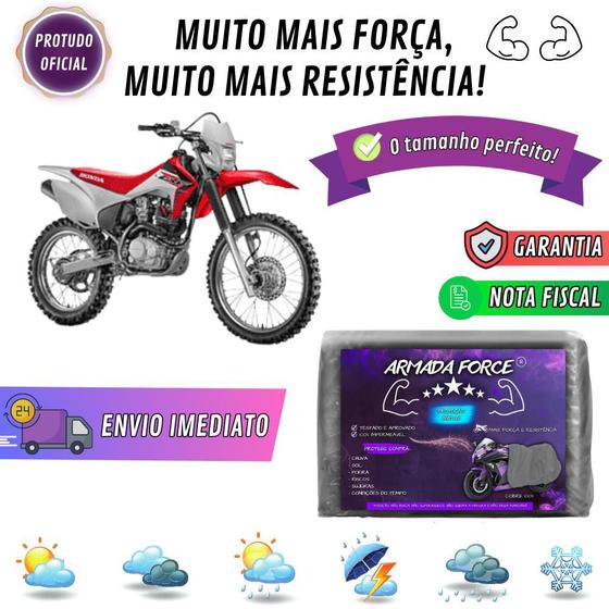 Imagem de Capa Pra Moto HONDA CRF 230F Sem Forro 100% Impermeável Armada Force Protege Sol Chuva Poeira Sem Forro Proteção Anti-UV