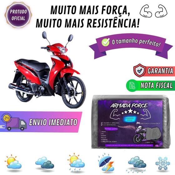 Imagem de Capa Pra Moto SHINERAY XY50 Sem Forro 100% Impermeável Armada Force Protege Sol Chuva Poeira Sem Forro Proteção Anti-UV