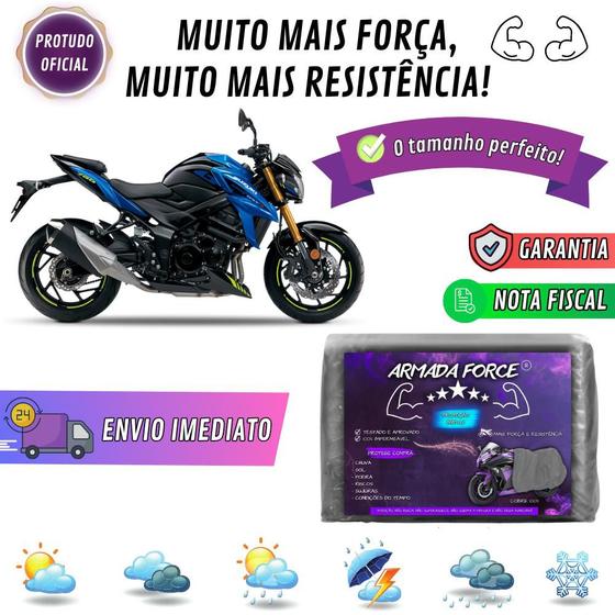 Imagem de Capa Pra Moto SUZUKI GSX 750 Sem Forro 100% Impermeável Armada Force Protege Sol Chuva Poeira Sem Forro Proteção Anti-UV
