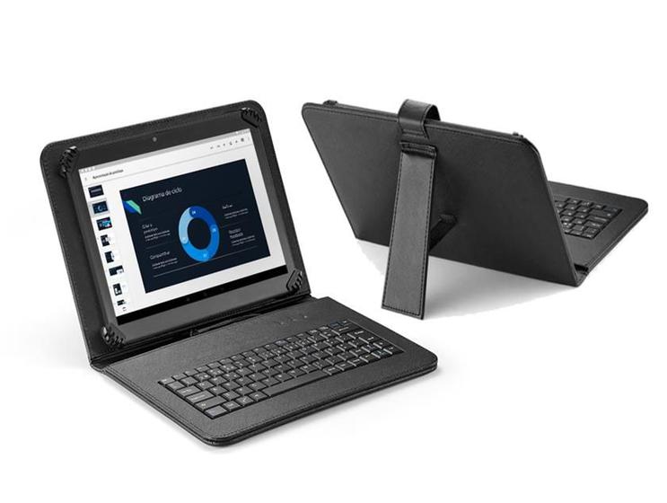 Imagem de Capa preta com Teclado para Tablet Samsung de 9 e 10.5 Polegadas Tipo C