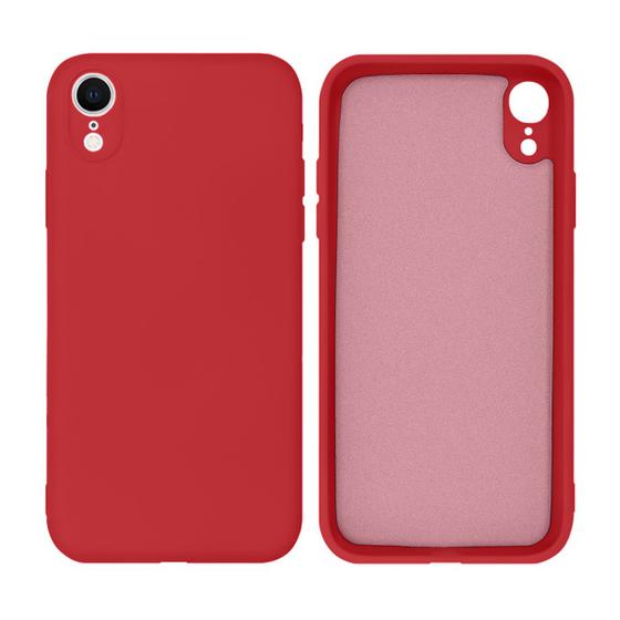 Imagem de Capa Protege Câmera Aveludada Silicone Compatível iPhone XR