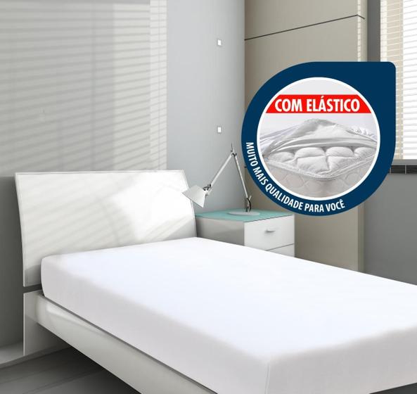 Imagem de Capa Protetor Cama Colchão Solteiro Com Elástico Anti-Ácaro