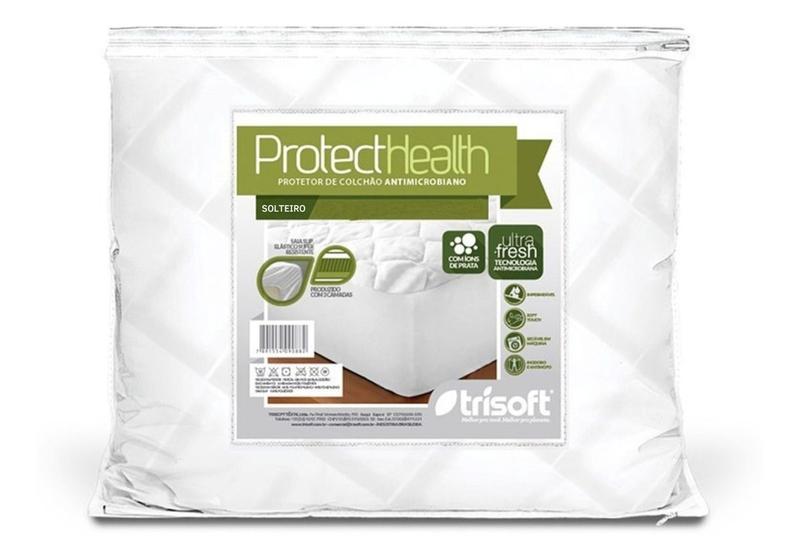Imagem de Capa Protetor Colchão Trisoft Health 100% Algodão Solteiro