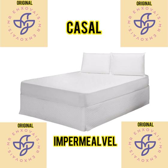 Imagem de Capa Protetor De Colchão Casal Impermeável Padrão Com Elástico