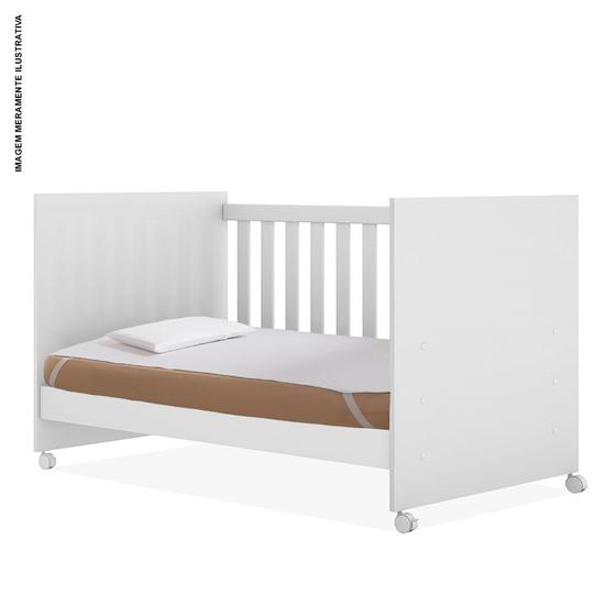 Imagem de Capa Protetor De Colchão Impermeável com Elástico Para Berço 130x60cm 100% Poliéster