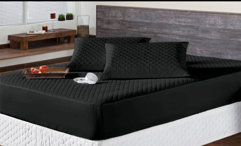 Imagem de Capa Protetor De Colchão Impermeável Matelada Com Elástico Queen Box Master