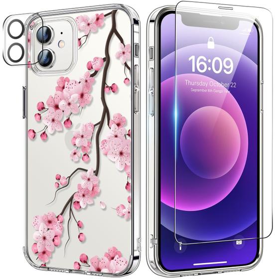 Capa + protetor de tela + lente de câmera para iPhone 11 - bicol Imagem de Capa + protetor de tela + lente de câmera para iPhone 11