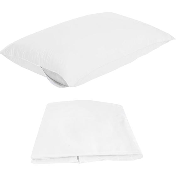 Imagem de Capa Protetor Para Travesseiro C Zíper Branco Polipropileno