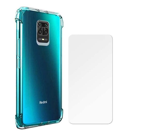 Capa Protetora Anti Shock Redmi Note 9S + Película Vidro Temperado + Kit Aplicação Menor preço em Capa Protetora Anti Shock Redmi Note 9S + Película Vidro Temperado + Kit Aplicação