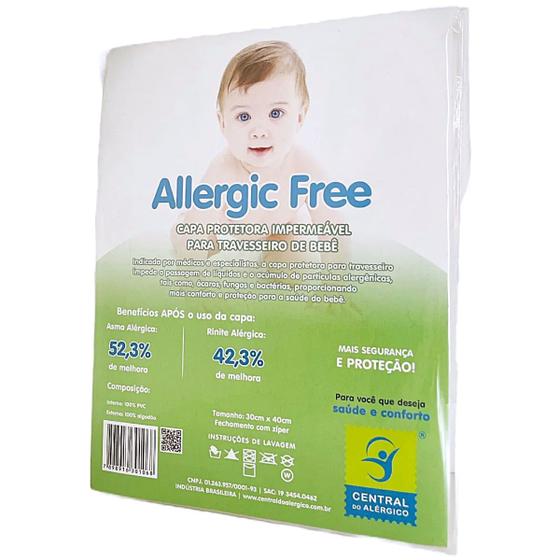 Imagem de Capa Protetora Antiácaro para Travesseiro Bebê Allergic Free 30x40cm