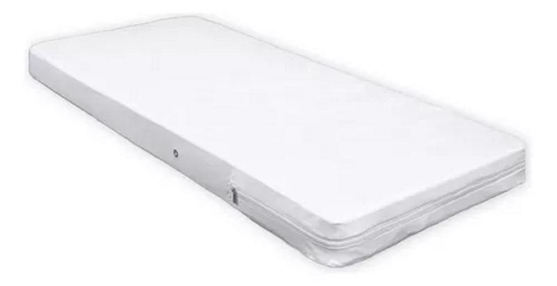Imagem de Capa Protetora Colchão de Berço Nacional Impermeável com Zíper 60x130x10 - Branco