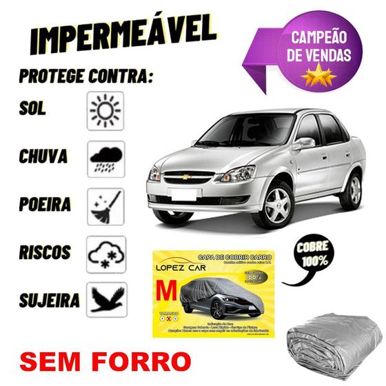 Imagem de Capa Protetora de Cobrir Carro CORSA CLASSIC Impermeável - Sol, Chuva, Dejetos e Poeira.
