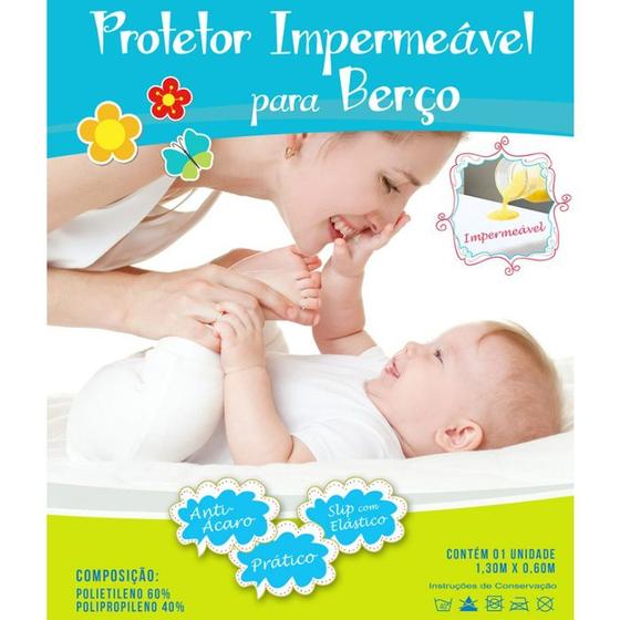 Imagem de Capa Protetora de Colchão Berço Impermeável Proteção Total Anti Ácaro e Anti Xixi com Elástico - Envio Imediato