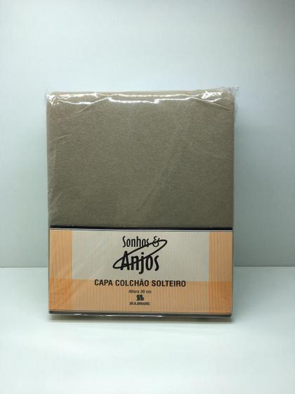 Capa Protetora De Colchão Solteiro Box Em Malha C/ Zíper 100% algodão CANELA Menor preço em Capa Protetora De Colchão Solteiro Box Em Malha C/ Zíper 100% algodão CANELA