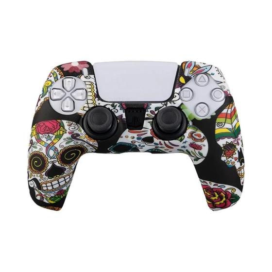 Imagem de Capa Protetora De Silicone Antiderrapante Para Controle PS5 Slim Com Pegadores De Polegar Para