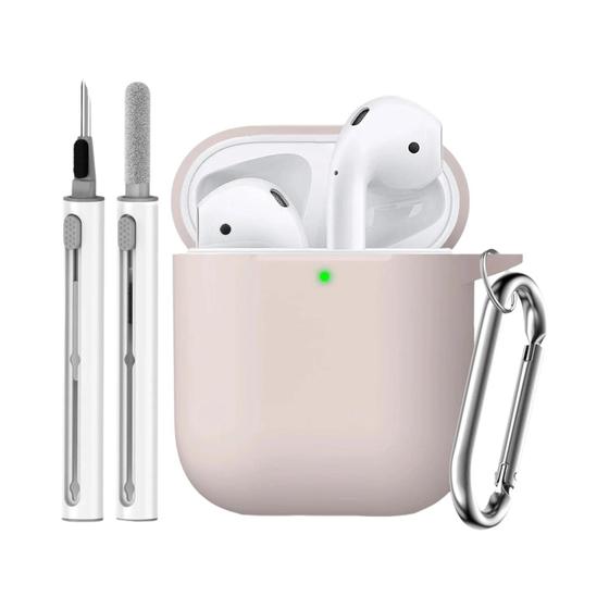 Imagem de Capa Protetora De Silicone Macio Para Apple Airpods 1a 2a Geração Com Kit De Limpeza