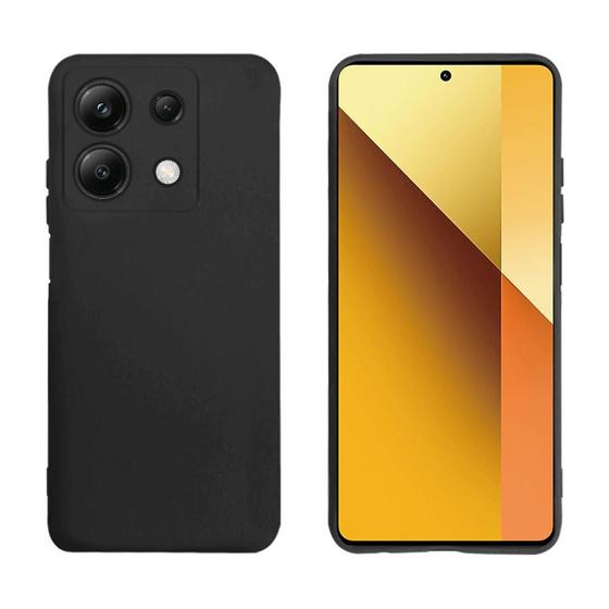 Imagem de Capa protetora de silicone para redmi note 13 5g, preto