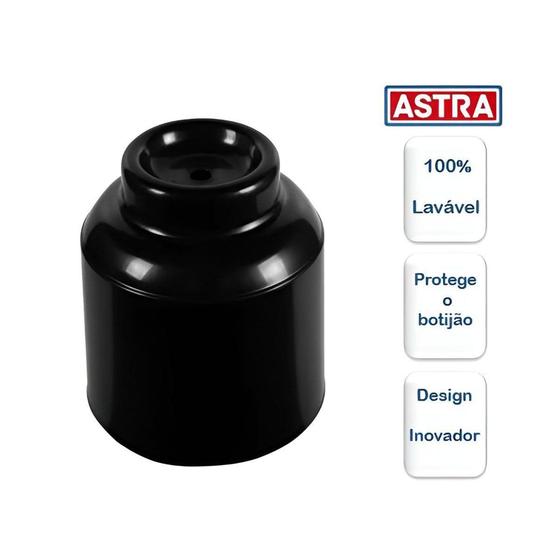 Imagem de Capa Protetora P/ Botijão De Gás Plástico Preto Astra