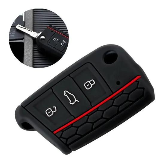 Capa protetora para Chave de silicone Volks Novo Golf Mk7 Tcross Nivus taos acessórios material premium emborrachada anti impacto design perfeito top é boa?