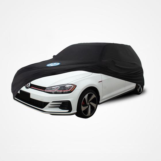 Imagem de Capa protetora para cobrir carro golf gti mk7 2014 a 2020 tecido anti-poeira anti-riscos cor preta capas lp