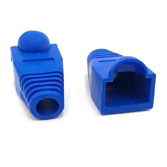 Imagem de Capa Protetora Para Conector RJ45 CAT5E/CAT6 Azul