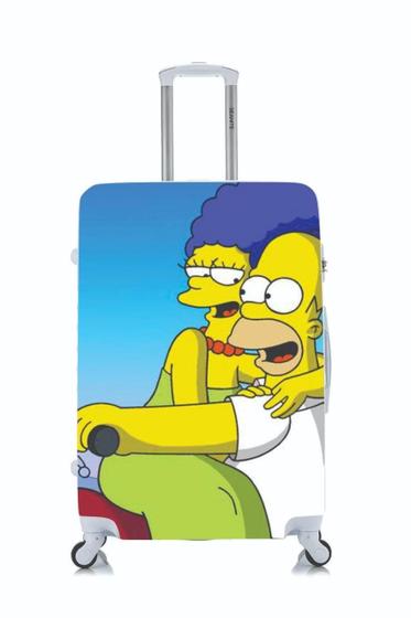 Imagem de Capa Protetora Para Mala Viagem Personalizada Grande Casal Simpsons